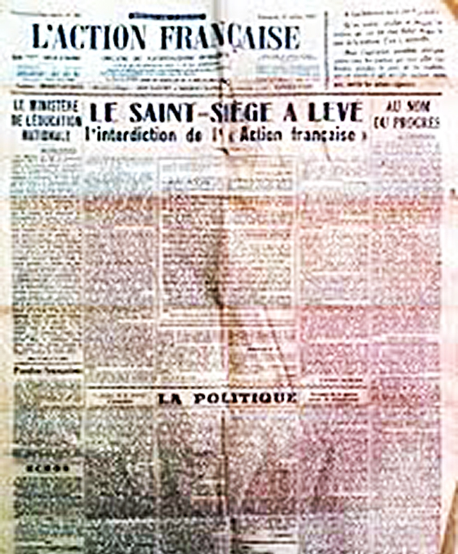 LES EPHEMERIDES du JSF  du  10 juillet. par Athos79 10.07.2022-Le-Saint-Siege-a-leve-linterdiction-de-LAction-Francaise