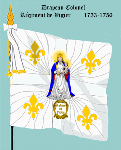 Régiment de Vigier, second Drapeau colonel