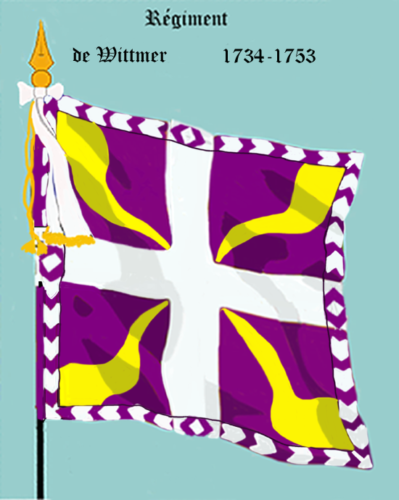 III : Régiment de Wittmer, premier drapeau