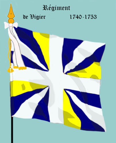 V : Régiment de Vigier, premier drapeau